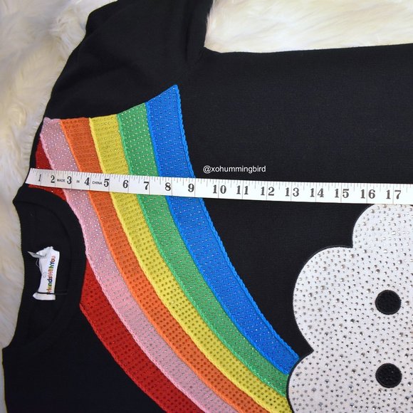 Alice + Olivia | Connie Rainbow Merino Sweater - Picture 9 of 11